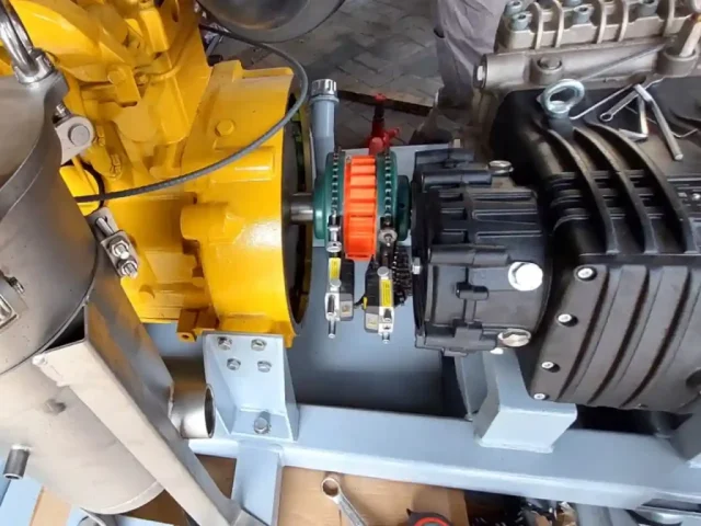 laser alignment for engine pump