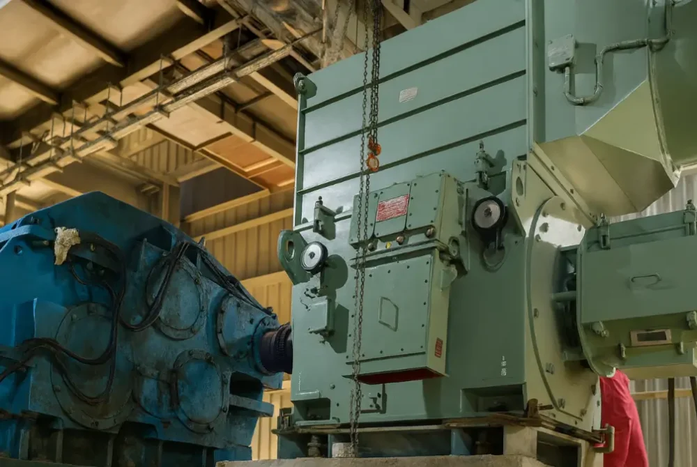 laser shaft alignment of motor to gearbox in abu dhabi cement factory