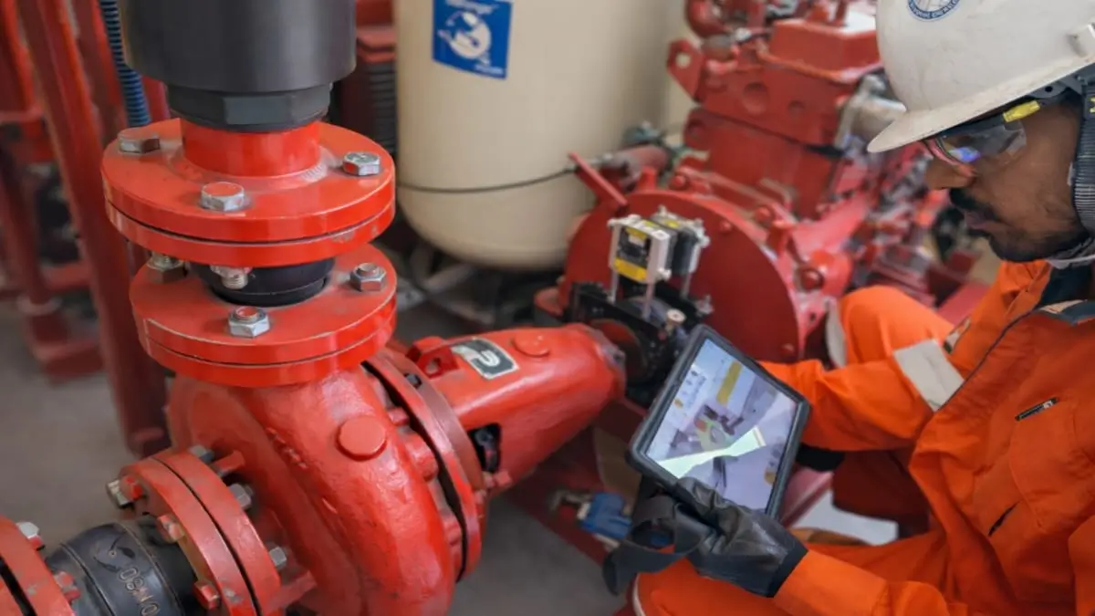 laser shaft alignment of CAT engine and alternator in UAE power generation facility