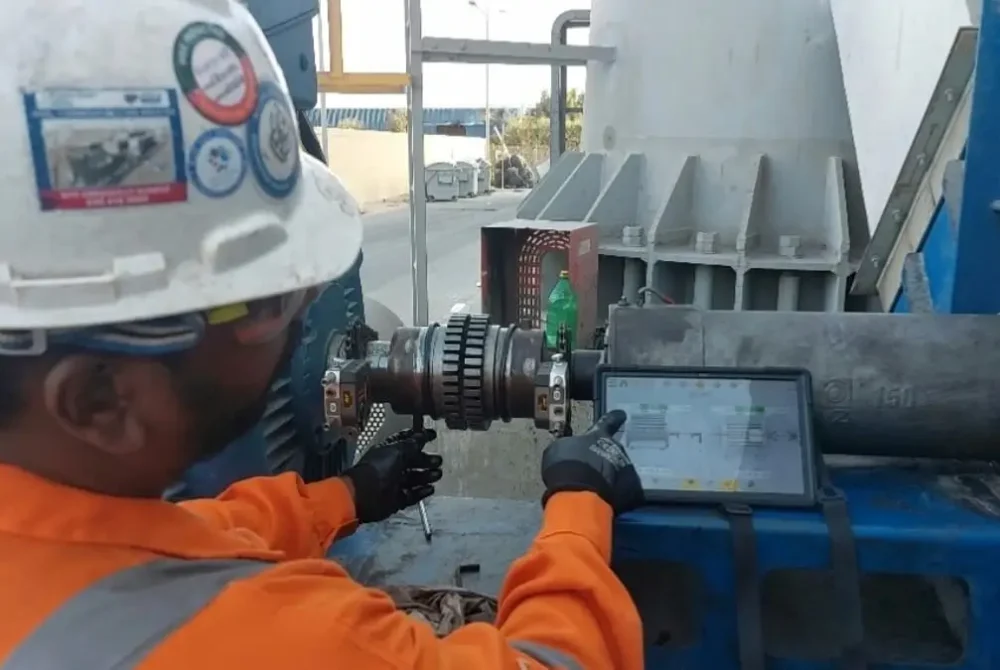 laser shaft alignment for fan with our engineer