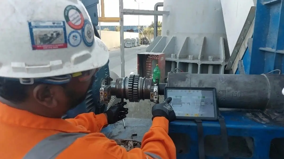 laser shaft alignment of CAT engine and alternator in UAE power generation facility
